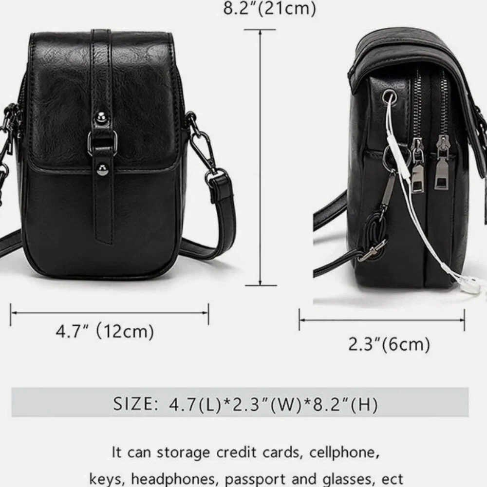 Vintage Crossbody Small Messenger Shoulder Phone Bag Cash Handbag Purse Wallet
